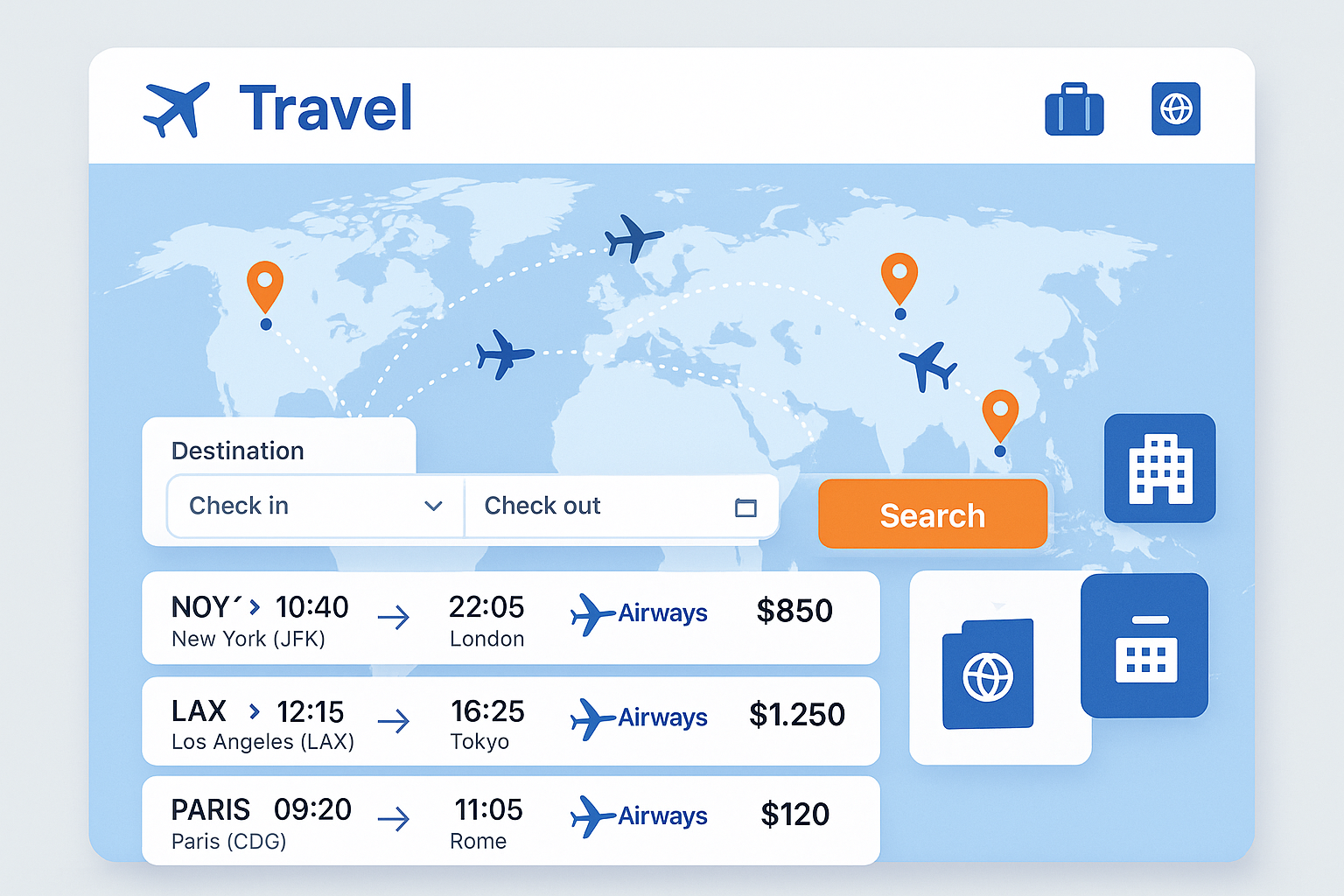 general travel information travel booking