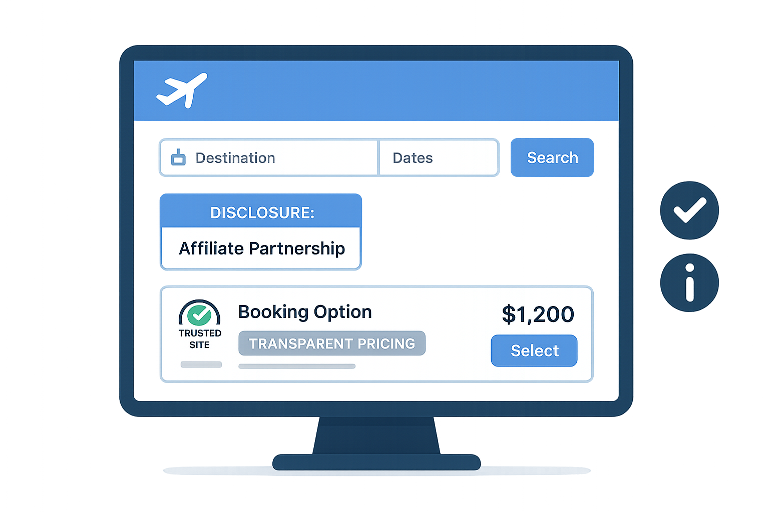 travel booking affiliate transparency